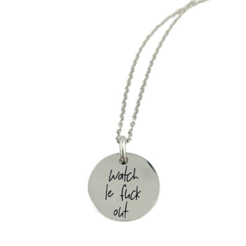 Watch Le F*ck Out Necklace Silver Tone